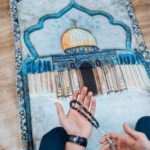 سجادة صلاة مبطنة مانعة للانزلاق + هدية